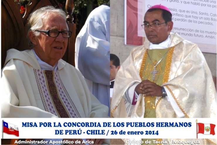 Obispos de Tacna y Arica presidirán misa por La Haya