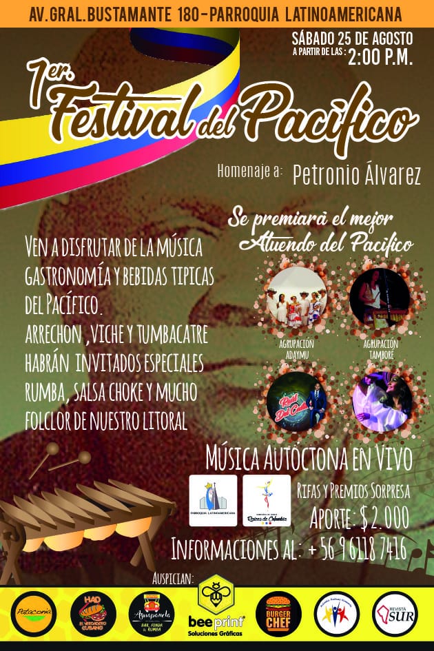 1° Festival Folclórico del Pacifico colombiano homenaje al Petronio Álvarez