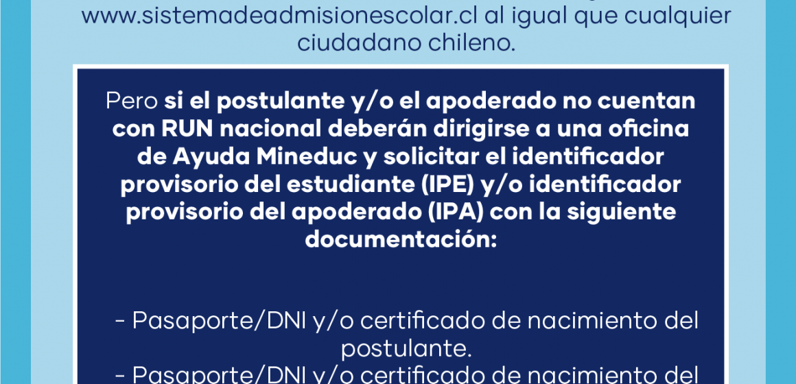 REQUIEREN RESOLVER OBSTÁCULOS EN ADMISION ESCOLAR DE ESTUDIANTES EXTRANJEROS