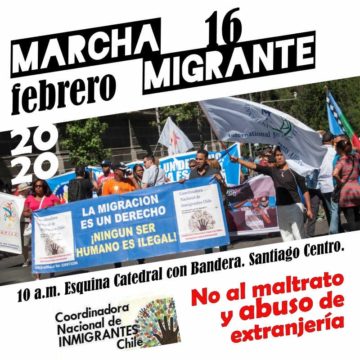 Marcha Migrante por la dignidad de los pueblos en Chile